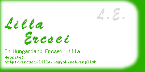 lilla ercsei business card